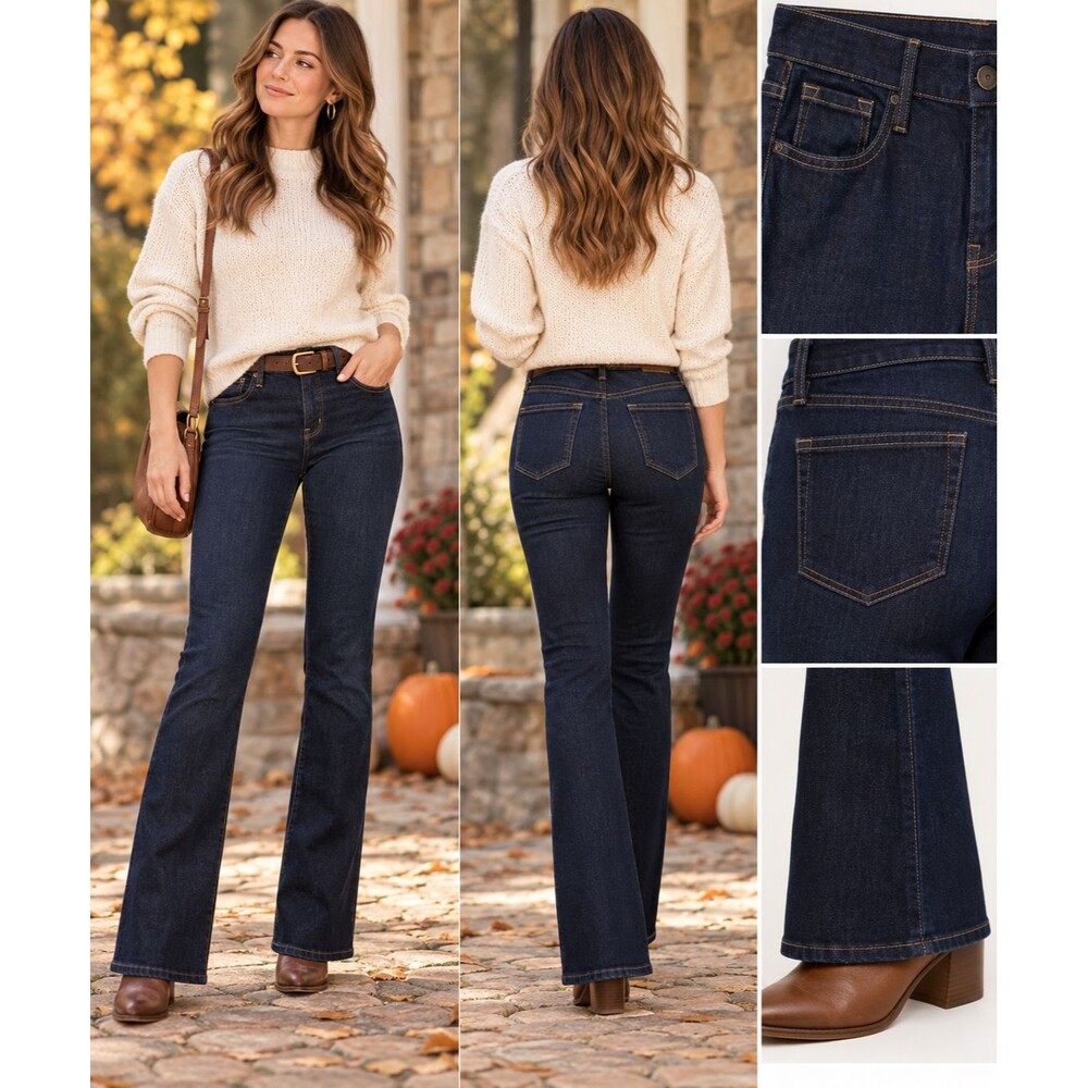 Classic Western Dark Wash Bootcut Jeans Women’s Size 6 Tall Old Navy